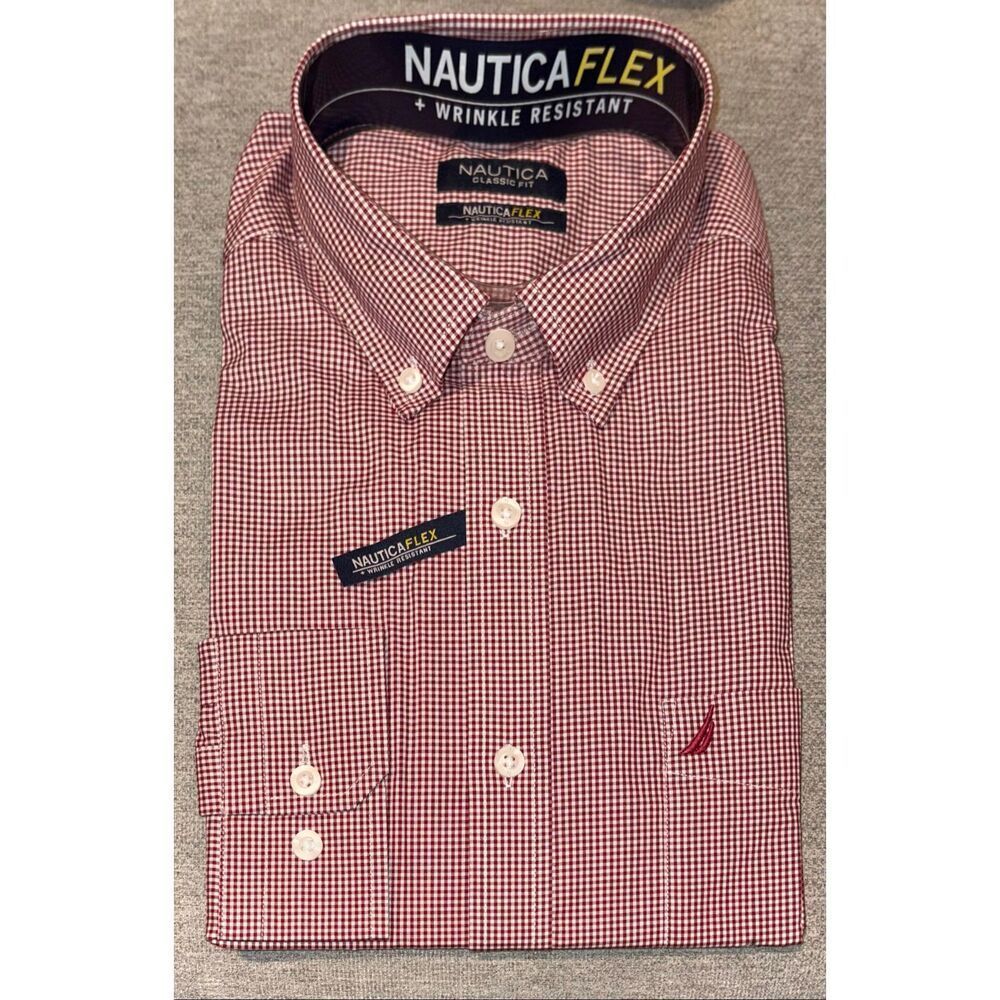 Nautica button down long sleeve shirt size medium